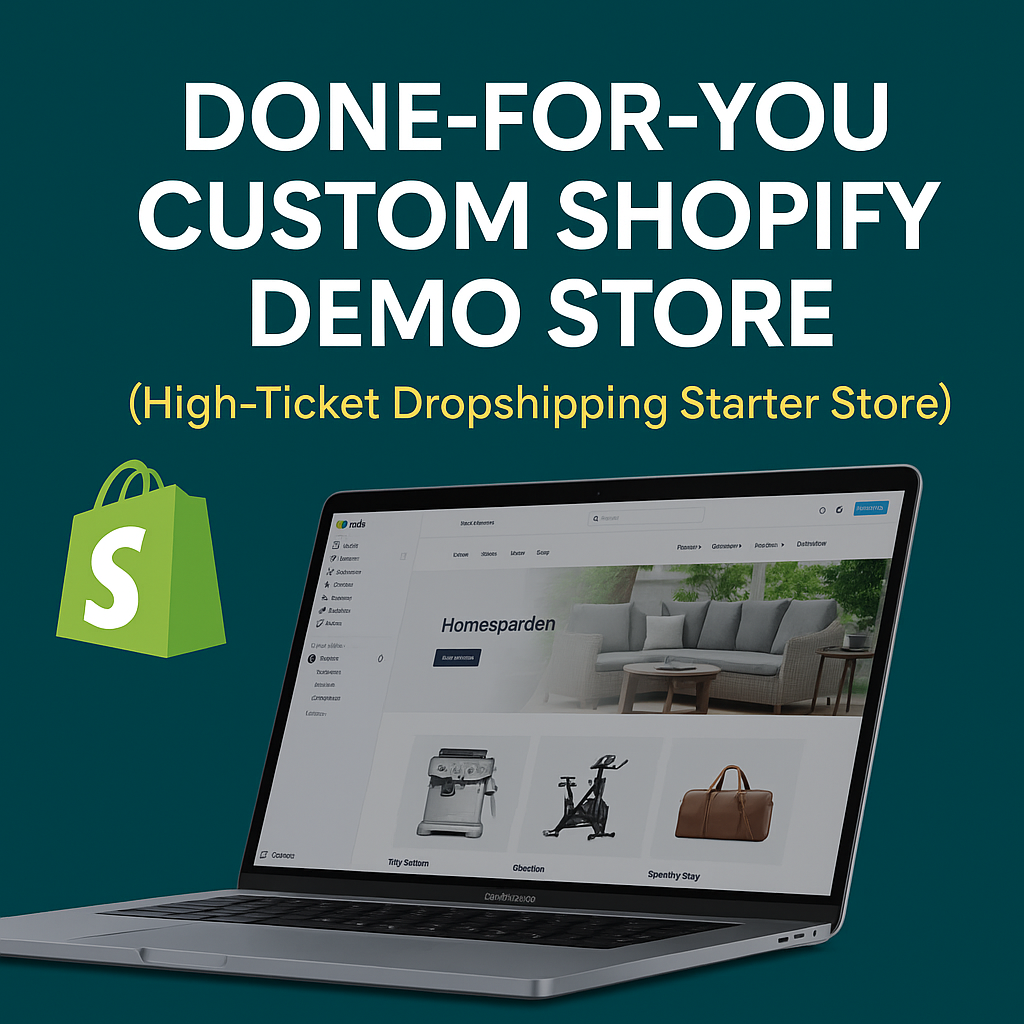 Done-For-You Custom Shopify Demo Store (High-Ticket Dropshipping Starter Store)