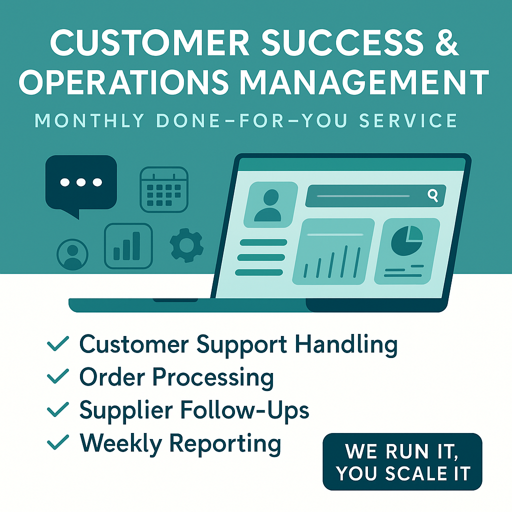 Customer Success & Operations Management – Monthly Service