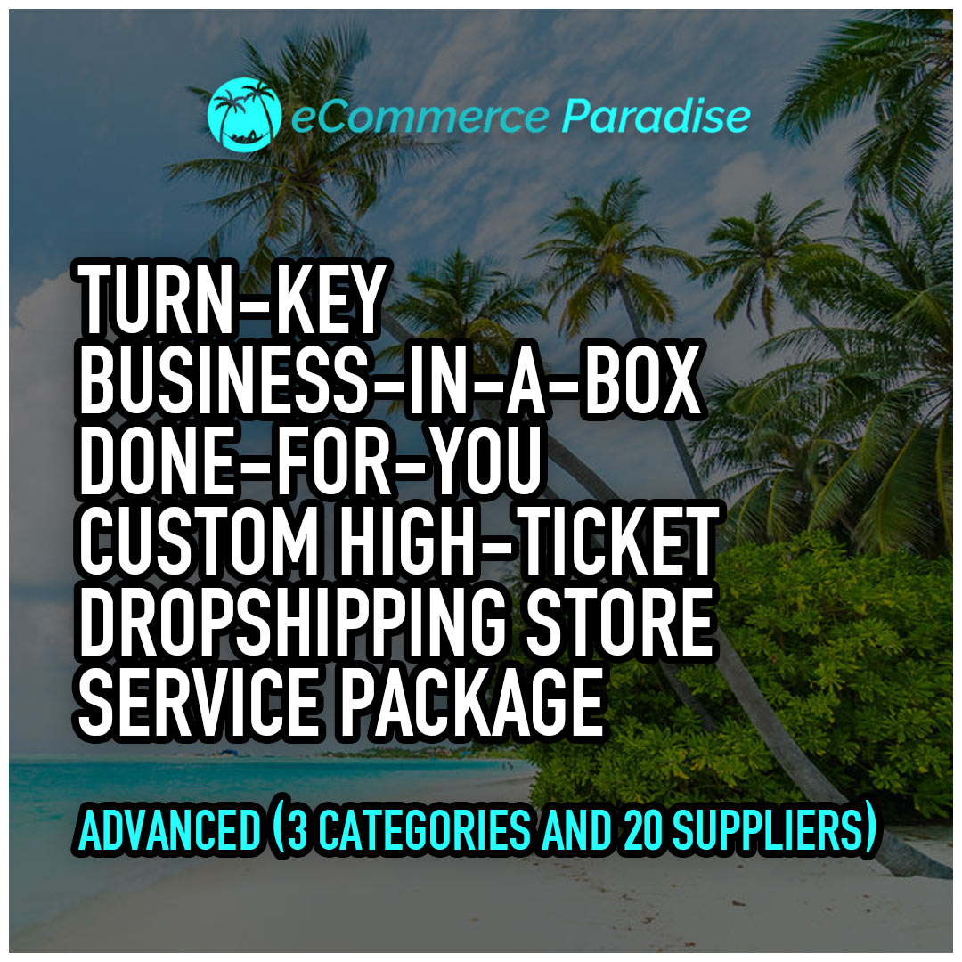 Turn-Key Business-In-A-Box Done-For-You Custom High-Ticket Dropshipping Store Service Package