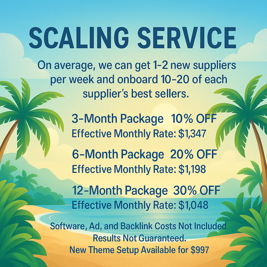 Done-For-You Monthly Scaling Package for High-Ticket Dropshipping Stores