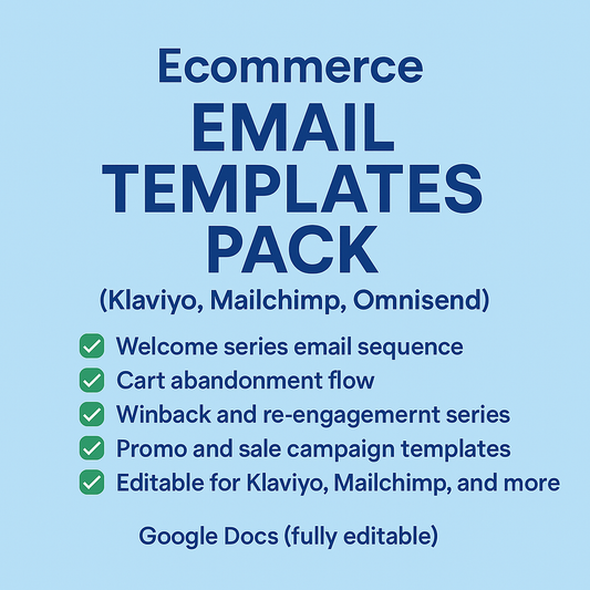 Ecommerce Email Templates Pack (Klaviyo, Mailchimp, Omnisend) eCommerce Paradise