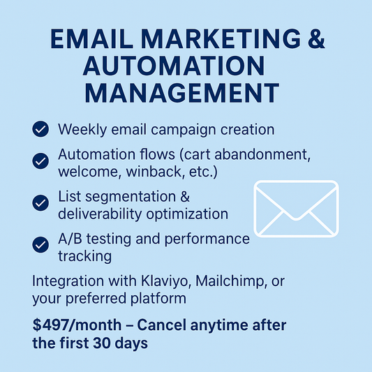 Email Marketing & Automation Management – Monthly Service eCommerce Paradise