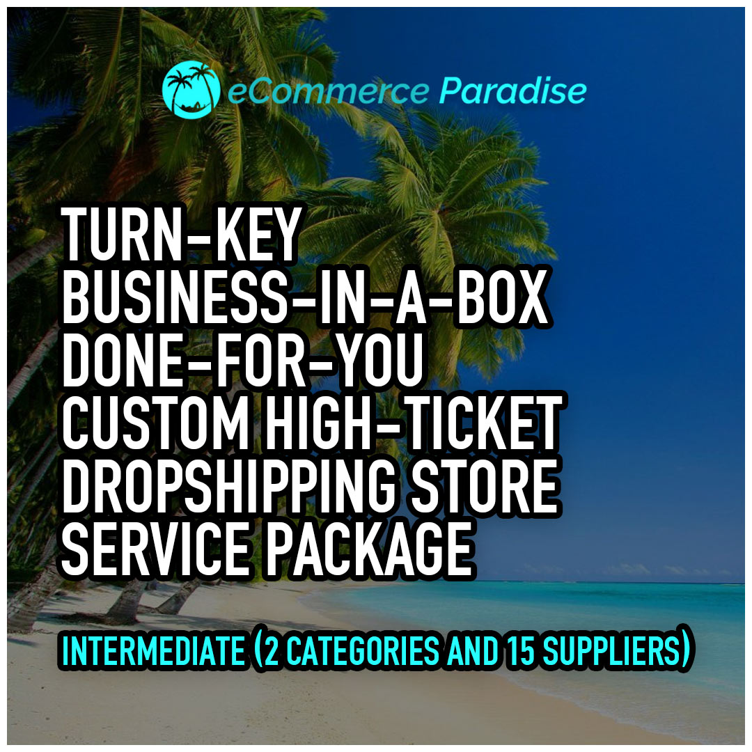 Turn-Key Business-In-A-Box Done-For-You Custom High-Ticket Dropshipping Store Service Package