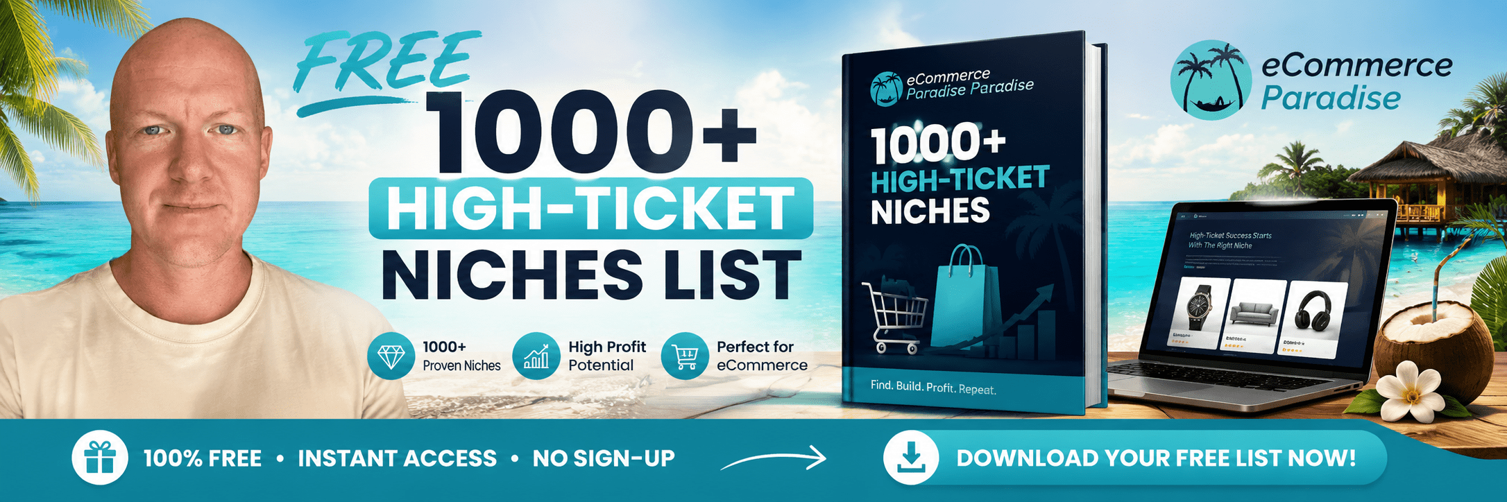 Free 1000+ High-Ticket Niches List by Ecommerce Paradise