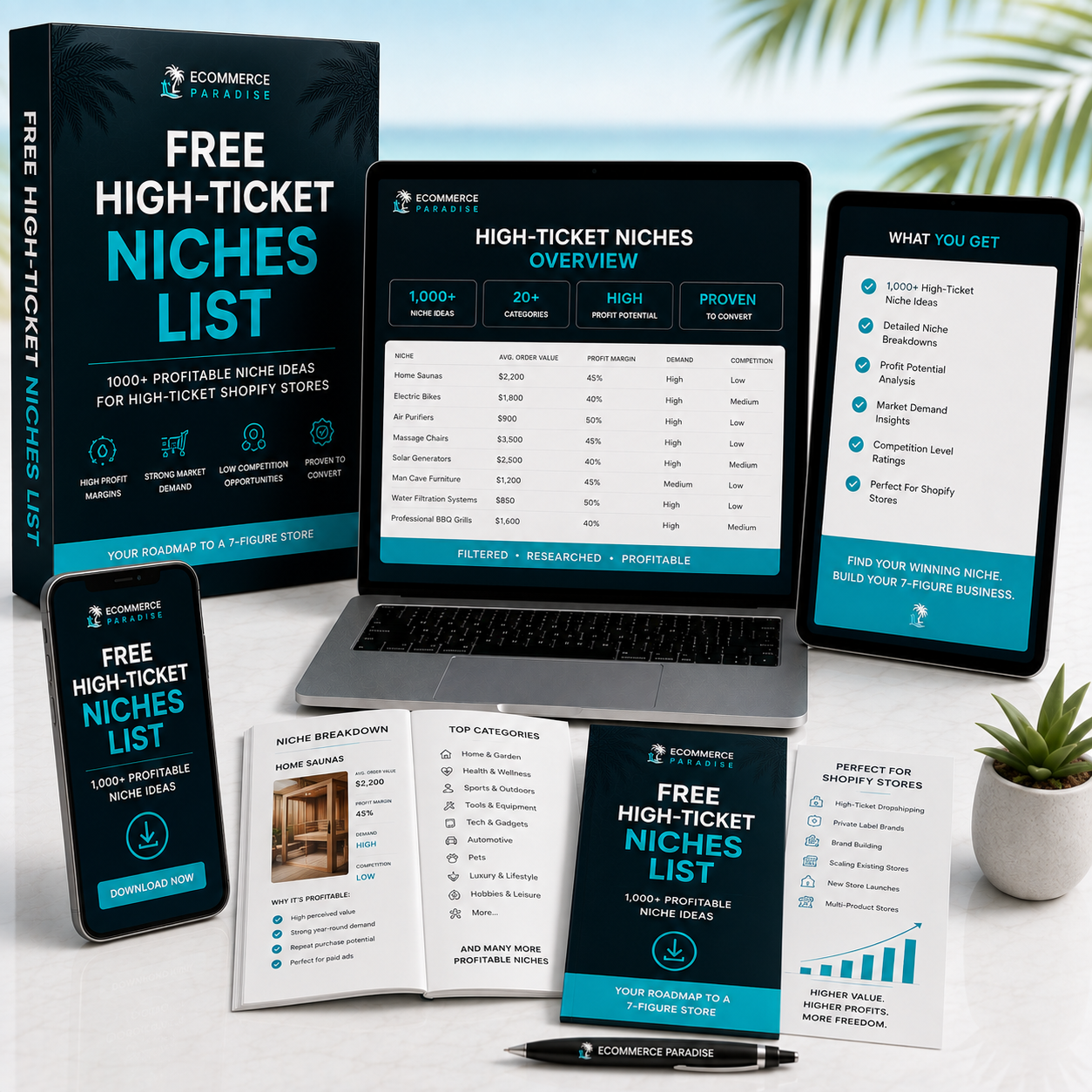 Free 1,000+ high-ticket niches list