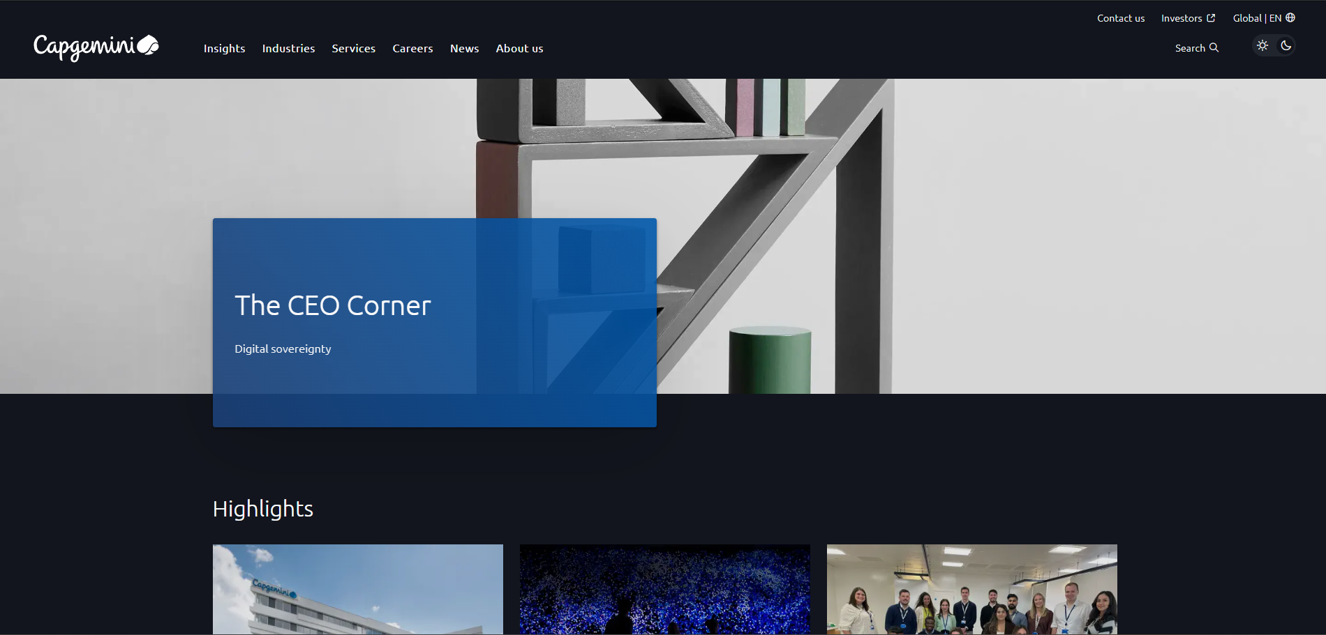 Capgemini connected commerce technology page