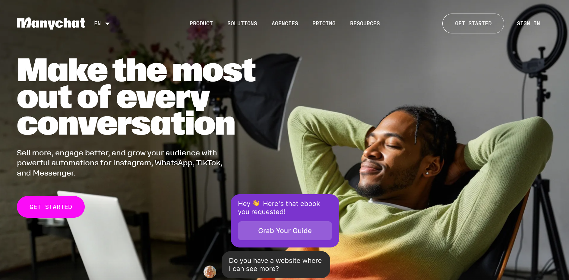 ManyChat conversational automation interface