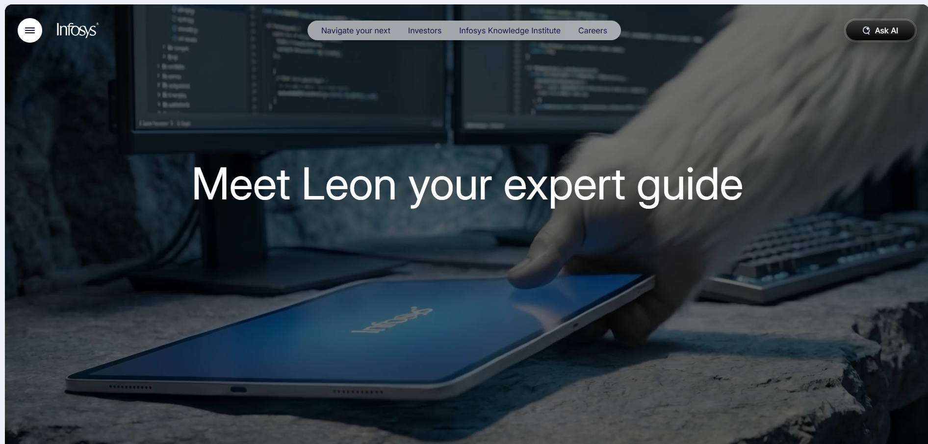 Infosys technology services page