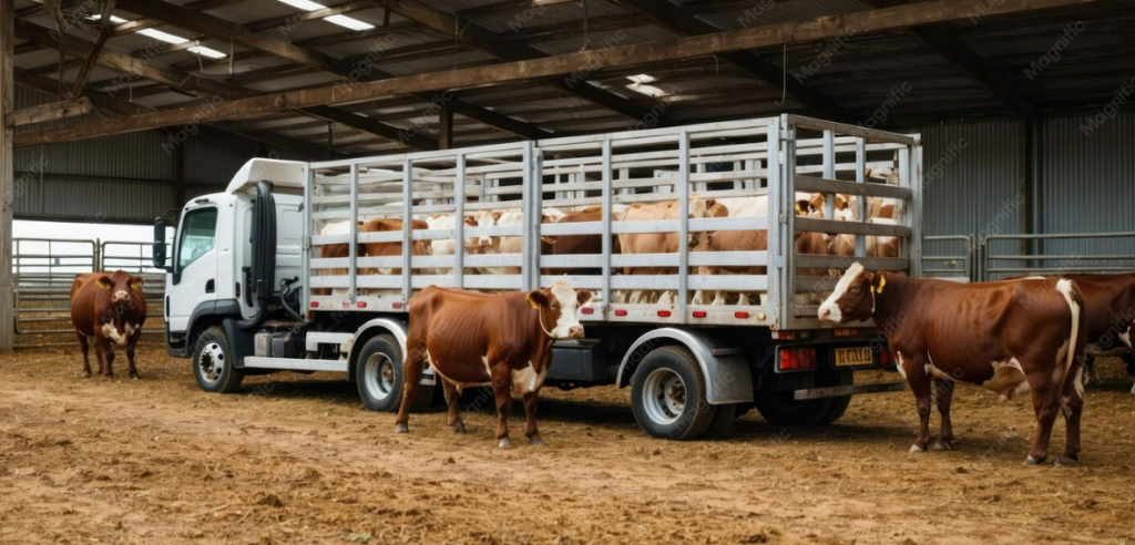 Livestock trailer used for safe transportation