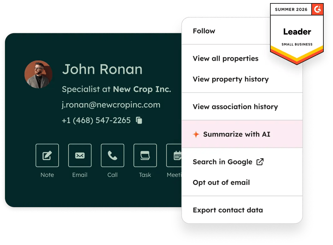 Official HubSpot CRM product visualization