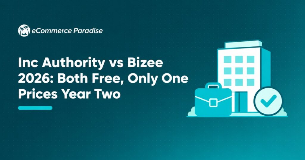 Inc Authority vs Bizee 2026: Both Free, Only One Prices Year Two