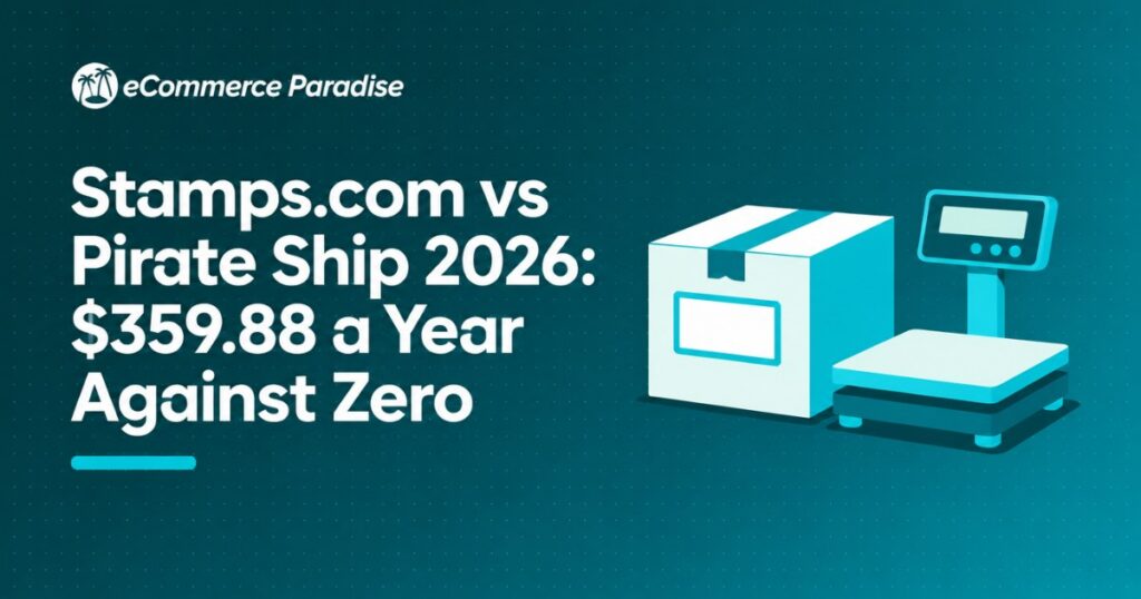 Stamps.com vs Pirate Ship 2026: $359.88 a Year Against Zero