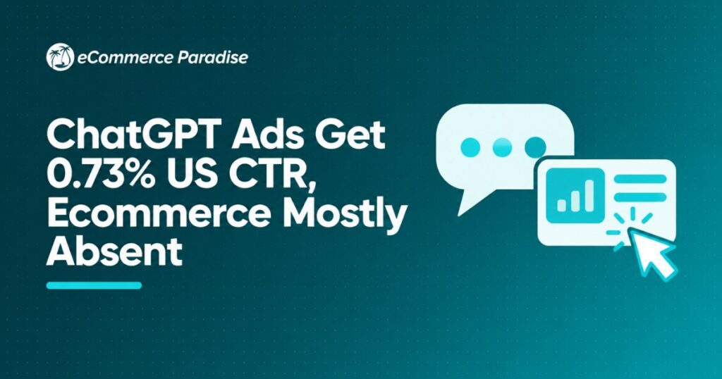 ChatGPT Ads Get 0.73% US CTR, Ecommerce Mostly Absent