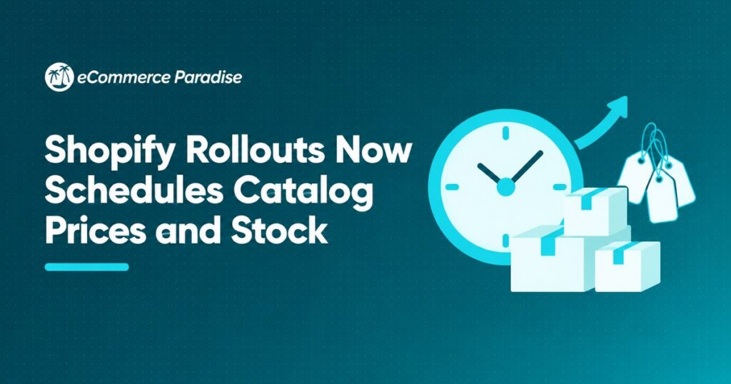 Shopify Rollouts Now Schedules Catalog Prices and Stock