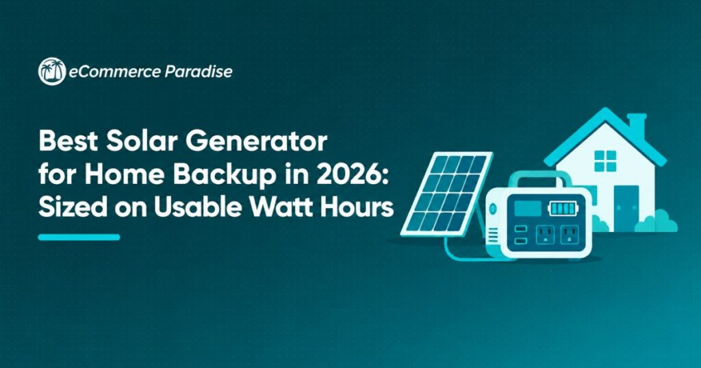 Best Solar Generator for Home Backup in 2026: Sized on Usable Watt Hours