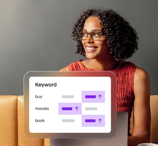 Semrush keyword research visual showing search-term performance trends