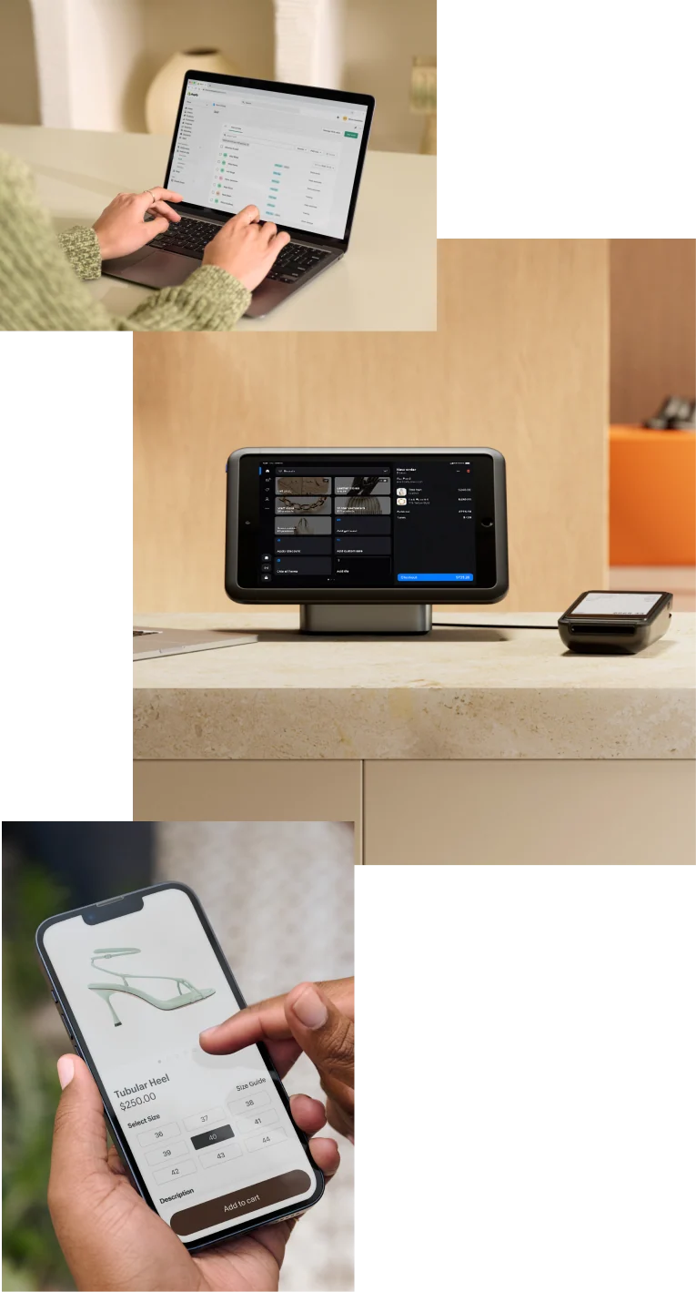 Shopify POS showing online inventory and point-of-sale tools